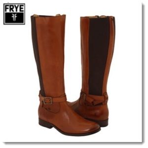 Frye Melissa Gore Zip in Cognac